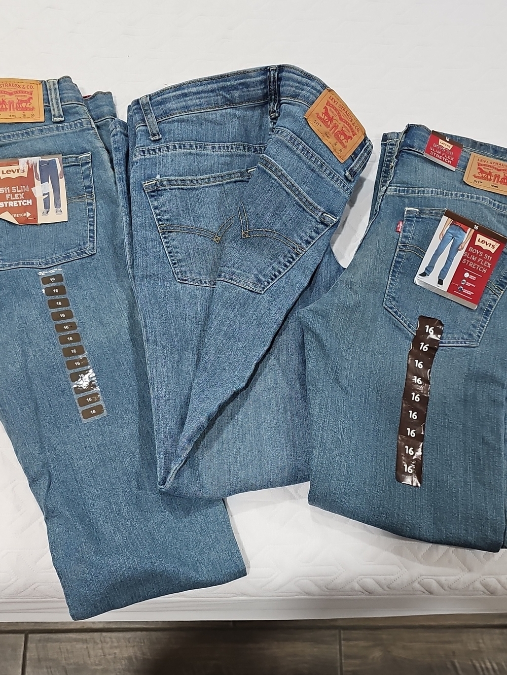 Levi's Boys Light Blue Slim Jeans Trio - Classic Denim